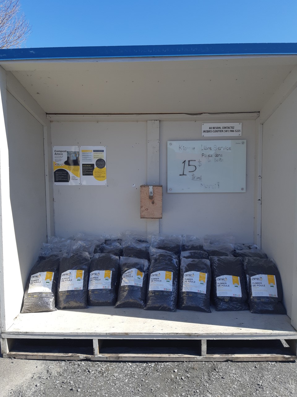 fumier de poule, Compost